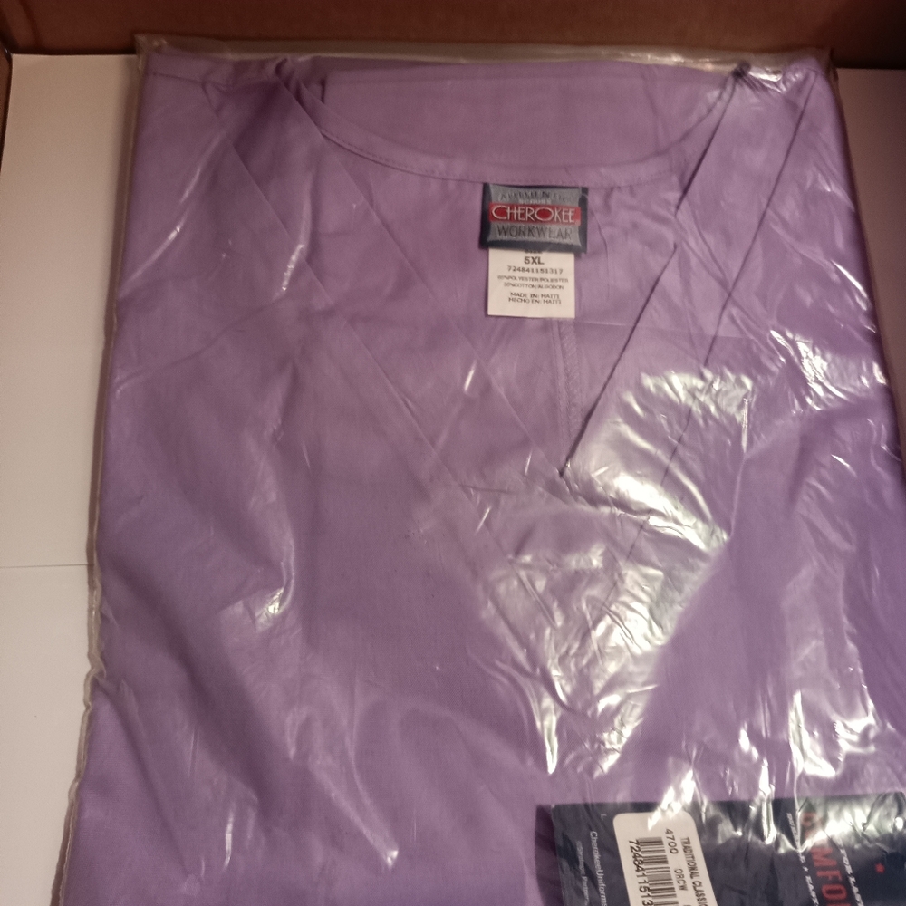 Cherokee Women's Scrub  Purple NWT 5X Still In Wrapping